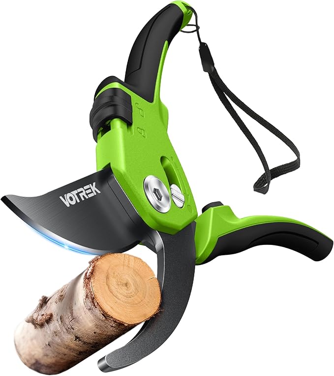 VOTREK® Pruning Shears for Gardening, [Patented Stepless Handle Opening] - Garden Clippers with Ultra-Sharp SK5 Steel for Weak Hand, Universal Fit for All Hand Sizes, Effortlessly Cuts 1-Inch Branches