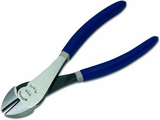 Williams PL-57C 7 1/4-Inch High Leverage Diagonal Cutting Pliers, Blue, Silver, Black