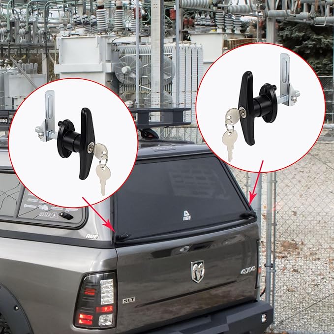 Steel T-Handle Cam, Locking cam for use with T Handle Locks 4Pcs (Left&Right)