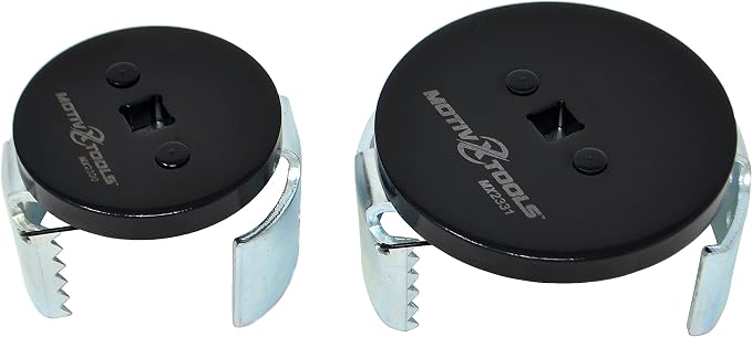 Motivx Tools 2pc Adjustable Oil Filter Wrench Set for Removing 2.5" - 4.15" Diameter Spin-On Oil Filters