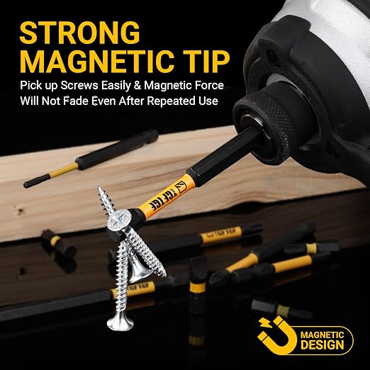 TGFTGF Impact Hex Head Allen Wrench Drill Bit Set, 12PCS, 2-inch (Metric), Premium S2 Steel 1/4” Hex-Shank Hex Bits Set, CNC Machined Magnetic Screwdriver Bit Set, Storage Box, for Automotive Home DIY