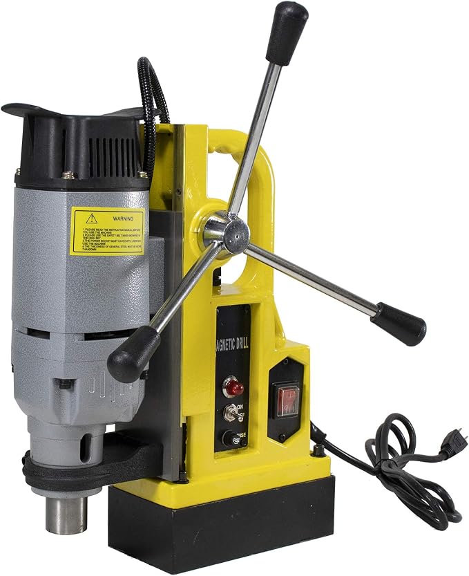 Steel Dragon Tools MD25 1350W Magnetic Drill Press with 1in. Boring Diameter 7in. Boring Depth & 3372 lb Magnetic Force