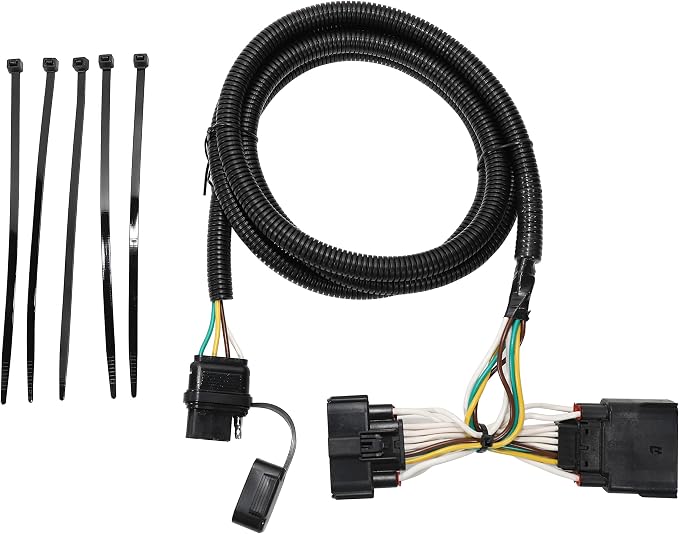 Custom 4 Way Trailer Wiring Harness for 2011-2019 Ford Explorer, Pure Copper Plug and Play Trailer Light Wiring for Explorer