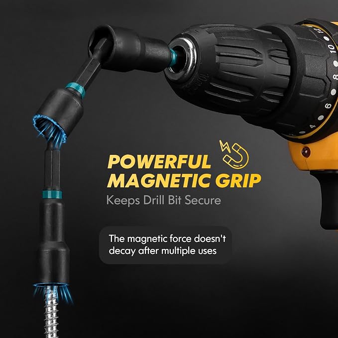 54-Pc Impact Magnetic Nut Driver Set, 1/4" Hex Bits Sockets SAE/Metric | Bluebow Impact Driver Bits, Wing Nut Driver, Bit Holder, Socket Adapter, Quick-release Extension