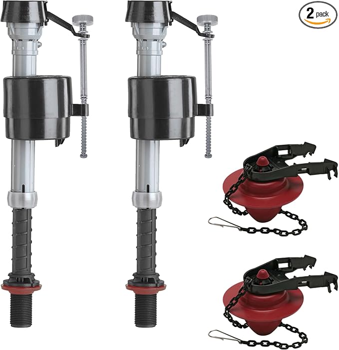 Fluidmaster K-400A-5004 Universal Toilet Fill Valve and 2 in. Toilet Flapper Repair Kit