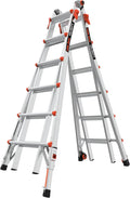 Little Giant Ladders Velocity 26-Ft Folding Multi-Position Ladder, Aluminum, 300 lb Load Capacity, Type 1A Extra Heavy Duty, 26-Ft Reach, with Ratchet Levelers and Wheels (15426-801)
