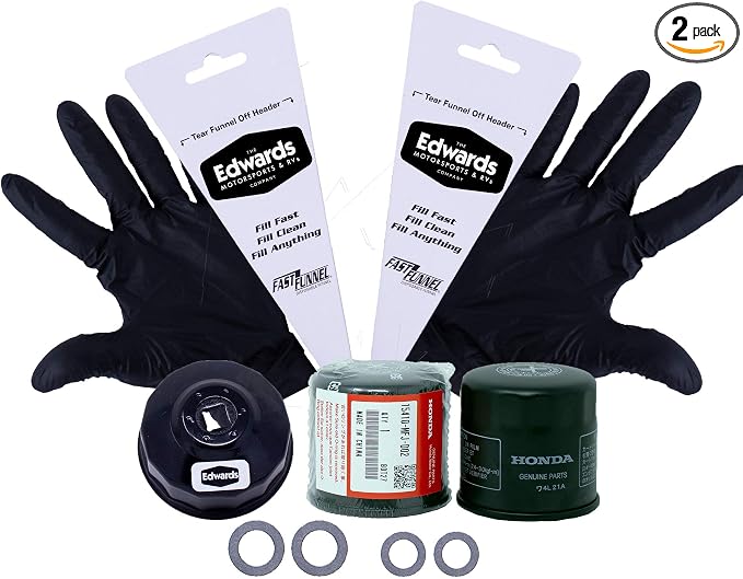 Edwards Oil Filter Two Pack 15410-MFJ-D02 with Crush Washers