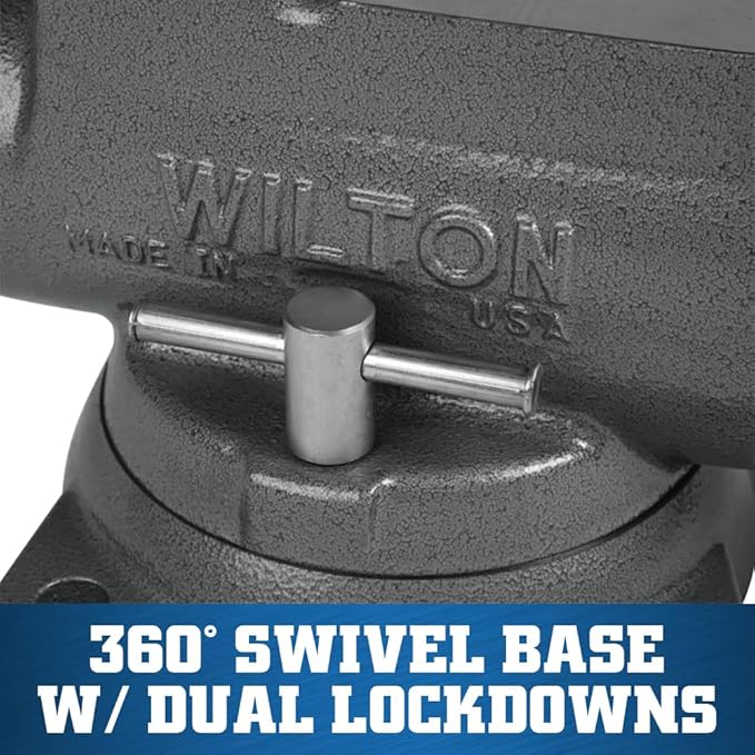 Wilton Machinist Bench Vise, 6" Jaw Width, 10" Jaw Opening, 5-1/2" Throat (Model 600S)