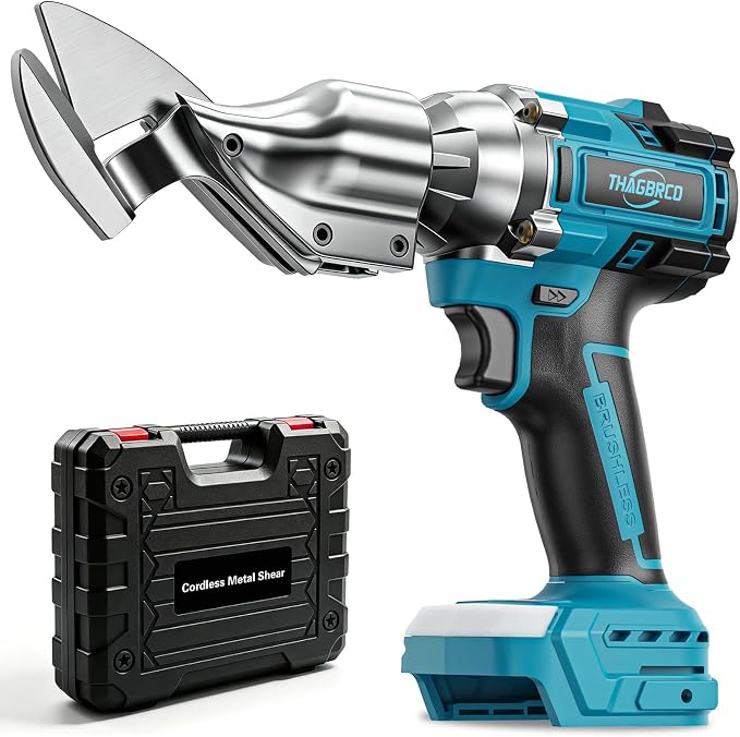 Cordless Metal Shear Compatible for Makita 18V, Brushless Electric Metal Shears 1600RPM for HVAC Ducts, Auto Body Panels &Fencing,Stainless Steel Cutter with LED Light (Tool Only