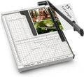 15 inch Guillotine Paper Cutter: Worklion Precision Paper Trimmer with Safety Lock,15 Sheet Capacity, Thickened Metal Based Cutting Board for Crafting Cardstock Photos Laminatedsheets in Class/Office