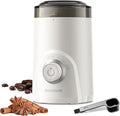 SHARDOR Electric Super Silent Blade Coffee Grinder, Timed Grind Control Rotary Knob, Adjustable Coarse to Fine for Coffee Beans, Spices & Herbs, White