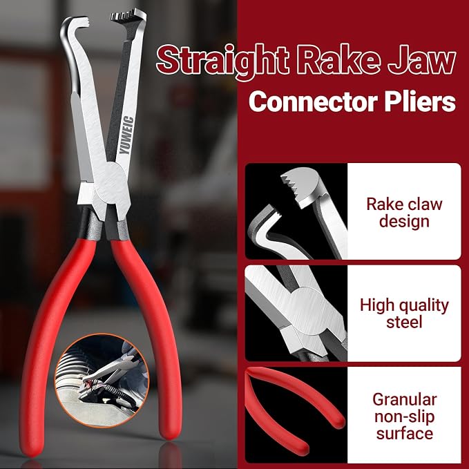 4PCS Electrical Disconnect Pliers Set, Automotive Electrical Disconnect Pliers and Terminal Pin Removal Tool Kit, Professional Automotive Tools for Most Cars, Trucks and SUVs