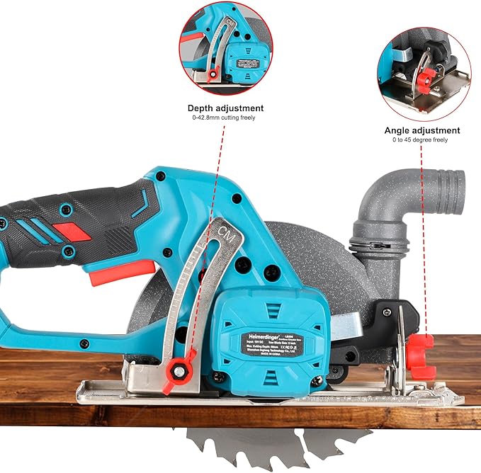 Brushless Cordless Circular Saw with 4000mAh Battery- 6900 RPM, Compact & Lightweight- Small Circular Saw for Wood, Soft Metal, Plastic, Tile (Circular Saw with Battery)