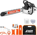 F380W Gas Chainsaw with 28 Inch Advance Bar, 72cc 2-Cycle Gasoline Power Chain Saws, 3.6KW 4.8HP for Professional Logging Work, Power Chain Saw All Parts Compatible with MS381 MS380 038