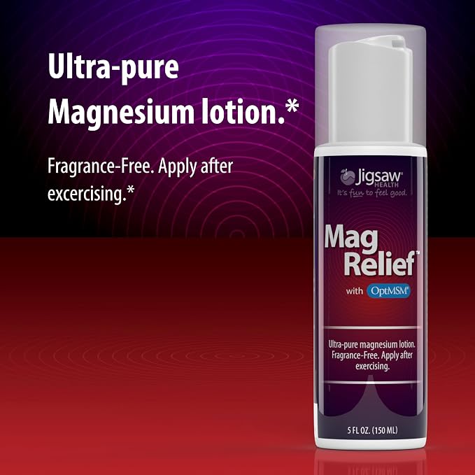 Jigsaw Health B-Free Magnesium Bundle | MagSRT (B-Free), 240 Tablets, and MagRelief, 5 Ounces (Lotion)