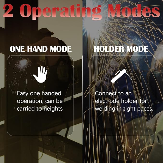 Runtoo Handheld Welder, Welder Machine 110V Hand Held Welder Gun 20-250A, 30 PCS Rods Portable Welding Machine, 1/16"-1/8" Stick Welder, 2-in-1 MMA IGBT Inverter ARC Welder with Digital Display