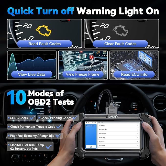 XTOOL D5S OBD2 Scanner with Touchscreen, Code Reader for Cars & Trucks with 16 Resets, Crank Sensor Relearn, Throttle Relearn, EPB, FCA, CAN FD for GM, Engine ABS SRS Transmission Car Diagnostic Tool