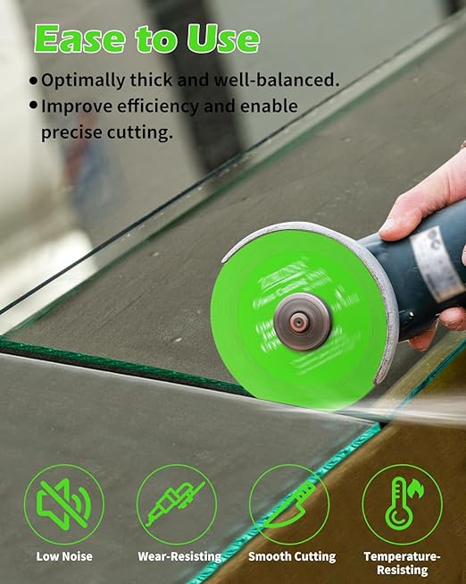 ZORUNNA Glass Cutting Disc for 4-1/2" Angle Grinder, 20 Pack Glass Ceramic Diamond Cutting Blade Disc 7/8" for Grinding Jade, Crystal, Wine Bottles, Tile.
