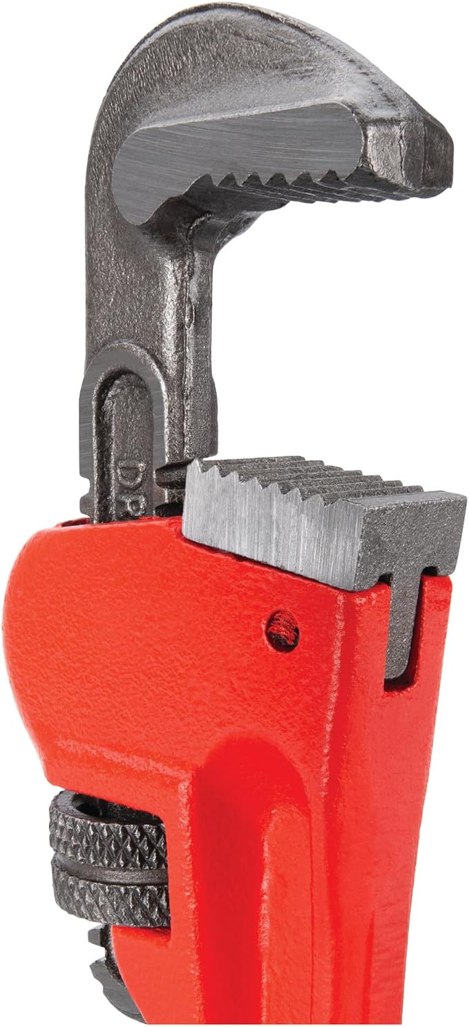 Performance Tool W1133-8B 8 in. Red Adjustable Pipe Wrench