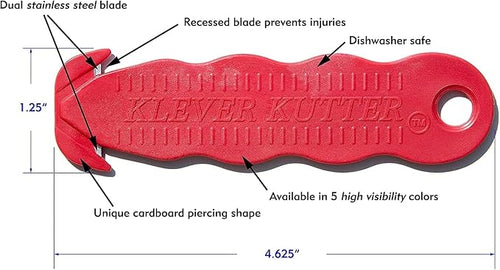 100 Pack Klever Kutter Safety Box Cutter Utility Knife With Carbon Steel Blade - Utility Knife Cardboard Cutter Value Pack - Safety Package Opener Tool Box Cutter Safex (100pcs, Yellow)