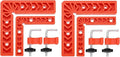 HARFINGTON 4Pcs Corner Clamp 90 Degree 4/6" Right Angle Clamp for Woodworking, ABS Plastic Positioning Square Tool for Picture Frame Box Cabinets Drawers, Orange