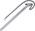 24 Inch Silver Chain Wrench, Adjustable Ratcheting Chain Oil Filter Wrench Heavy Duty Fits Max 12.6 Inch Diameter for Pipe Installation and Car Repair