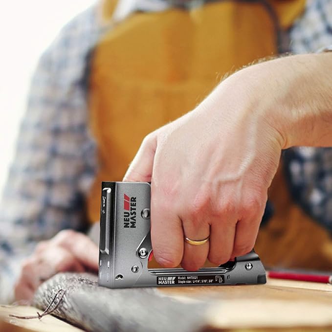 NEU MASTER Staple Gun, Light Duty Stapler Kit Come with 1600 pcs 5/16,3/8 inch JT21 Staple Strip, All Steel Tacker for General Repairs, Crafts, Upholstery, Decorating