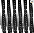 6PCS Continuous & Piano Hinges 16Inch with Holes, 0.04”Thick Stainless Steel 304 Heavy Duty Black Piano Hinges, 1.2" Open Width Continuous Hinge for Cabinets Boat Marine Door, Mailbox, Storage Boxes