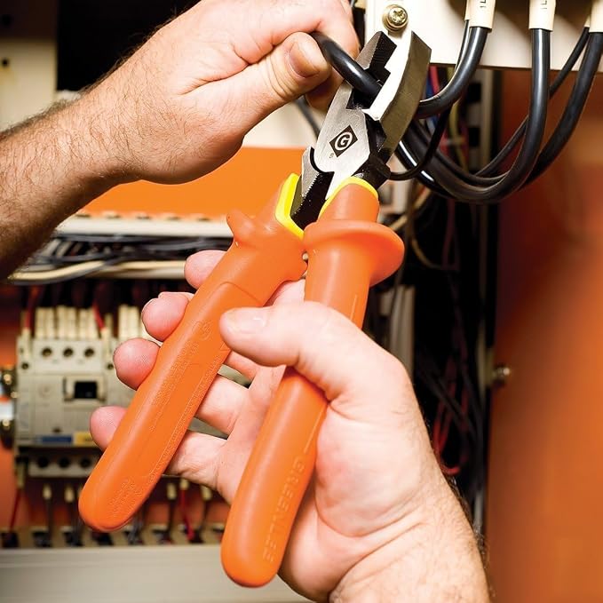 Greenlee 0151-09-INS 9-Inch Insulated Side-cutting Pliers , Orange