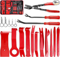 Doaho 19Pcs Car Trim Removal Tool,Auto Clip Pliers Fastener Remover Set,Pry Tool Repair Kit,Fastener Clips Removal Car Tool for Panel,Audio, Dash, Window,Clip and Upholstery with Storage Bag