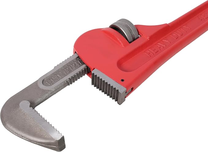 Pipe Wrench, 48" Aluminum Straight Pipe Wrench, Automatic Jaw Adjustment, Adjustable Plumbing Wrench, Easy to Carry, Ergonomic Handle, Hangable Design, for Water Pipes, Automotive Repairs