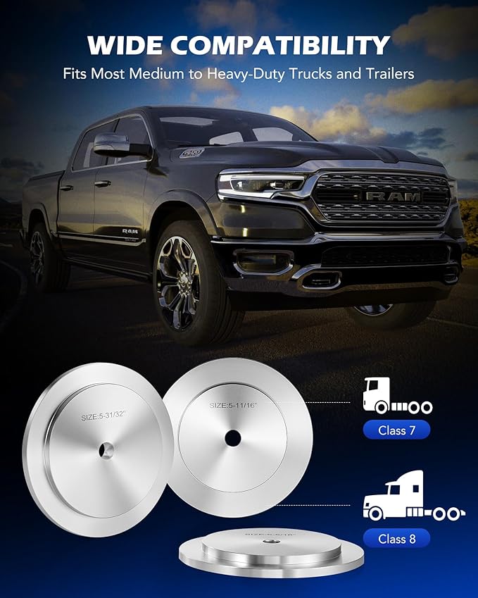 Orion Motor Tech Truck Hub Seal Installer Kit, 9pcs Heavy Duty Seal Drivers Compatible with Class 7 8 Trucks, 4-13/16" to 6-5/16" Large Race and Seal Drivers for Truck Hub Seal Removal Installation