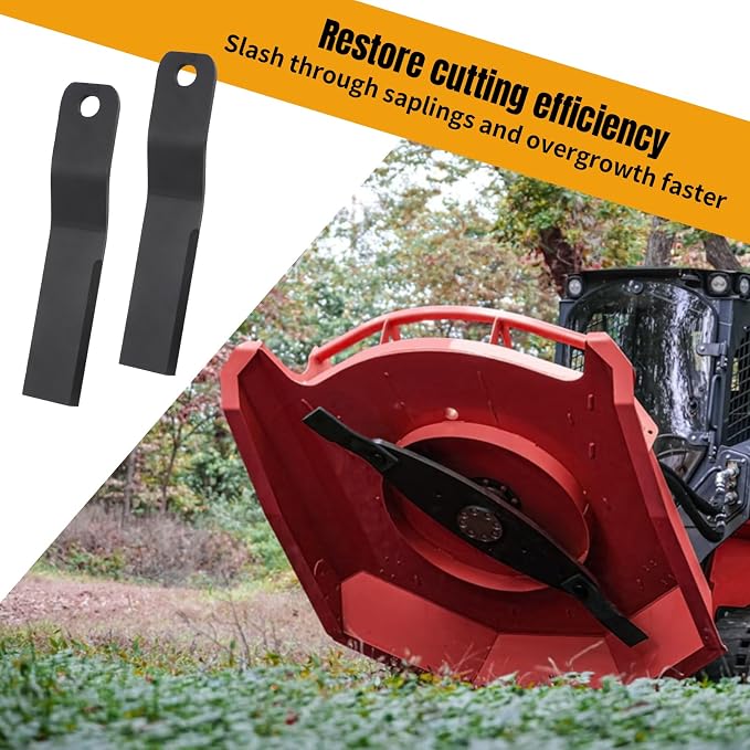 Heavy Duty Blades for Wolverine BC-13-72W & AGT Top Cat HFRC72 Skidsteer Brush Hog 0.5"– Replacement Rotary Cutter Blades for Land Clearing & Brush Cutting