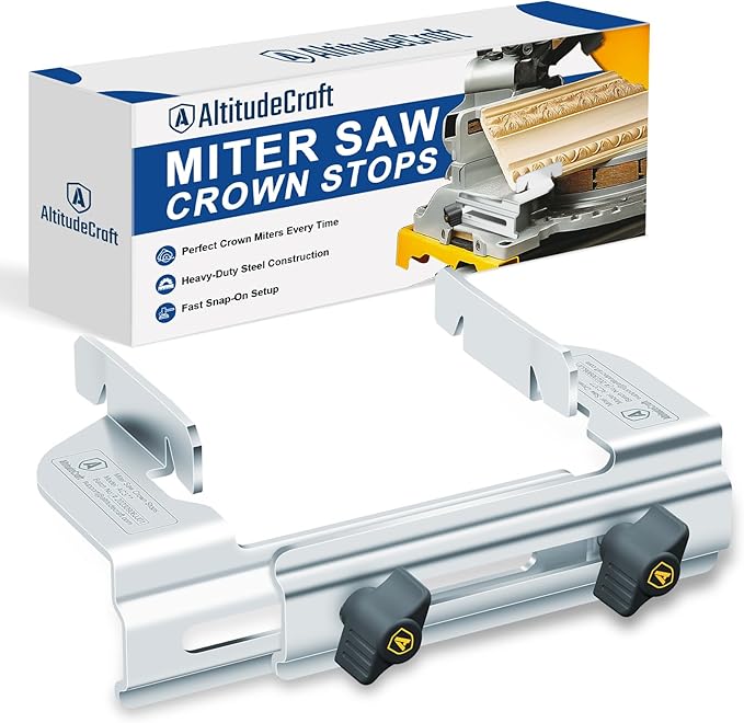 Crown Stops for Miter Saw - Simplifies Compound Angle Cutting, Heavy Duty Crown Molding Jig Fits DEWALT DWS780 DW718 DW716 & Other DEWALT Models