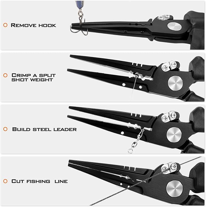 KastKing Speed Demon Pro Fishing Pliers,8.5'' Straight Nose