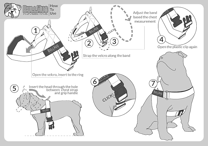 Adjustable Dog Harness– No Pull, No Choke – for English Bulldogs, French Bulldogs, Pugs & Broad-Chested Breeds – Easy, Safe Walks (Royal Blue, Large)