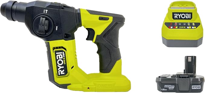 RYOBI 18V ONE+ HP Compact Brushless Cordless 5/8" SDS-Plus Rotary Hammer Drill with Battery and Charger (Bulk Packaged)