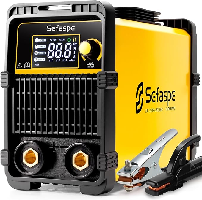 Stick Welder, 2026 Newest [Large LED Display] ARC 200Pro Welding Machine 110V/220V 200A with Synergic Control, IGBT Inverter Portable Welder Machine with Hot Start, Arc force and Anti-Stick