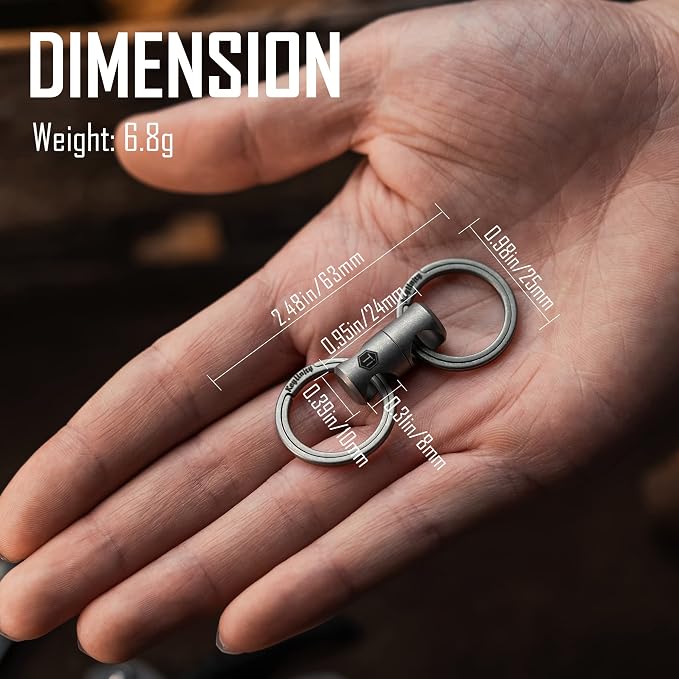 KeyUnity Titanium Swivel Key Ring Keychain Connector