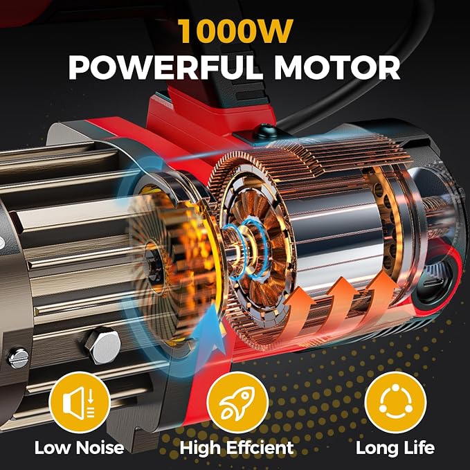 Anbull 1000W Electric Hydraulic Rebar Cutter, Cutting up to 5/8 Inch 4-16mm #5 Rebar, with Replaceable Jaw Blades, Cutting Speed 2-2.5S (EC-16)