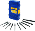 IRWIN Tools 1881322 Impact Performance Series 135-Degree Split Point Black Oxide Drill Bit, 10-Piece