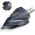 Matework M35 Cobalt Step Drill Bit, Four Spiral Flute Unibit Step Drill Bit (3/16"-1-3/8") Wear-Resistant TiAlN Coated, 3/8" Shank for Metal, Carbon Steel, Stainless Steel, Wood, Plastic (19 Size)