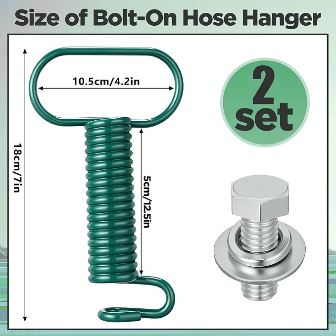 2 Pcs Hydraulic Hose Hanger Spring Clamp for Tractor, Green