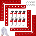 Corner Clamps for Woodworking, WenCrew 4 Pack 90 Degree Right Angle Clamp, 5.5" Aluminum Clamping Squares Woodworking Tools for Cabinets, Drawers, Frames, DIY Projects, Gifts for Men Dad