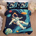 Space Astronaut Comforter Set Twin,Boys Twin Space Bedding Set 5 Pieces,Twin Comforter Set for Kids,Galaxy Comforter with Astronaut Patterns