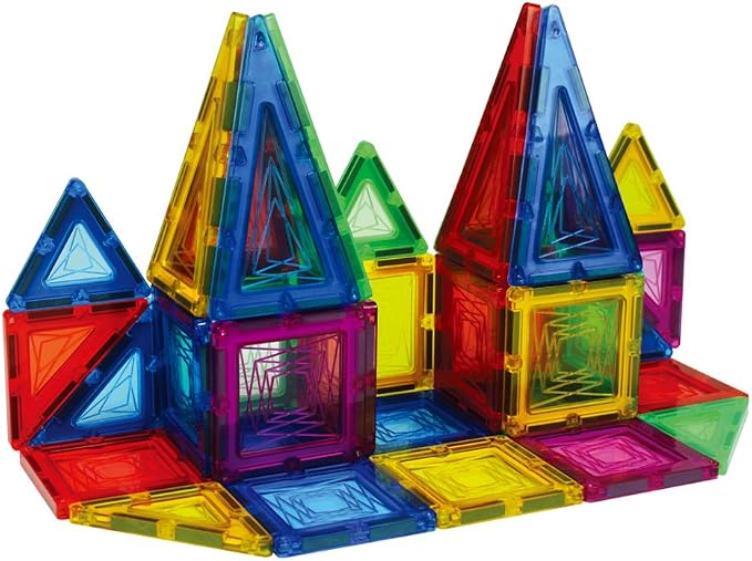 POPULAR PLAYTHINGS Mag-Snaps Magnetic Construction Set, Stem Building Toy for Kids Ages 3 & Up, Gifts for Children and Classrooms - 100 Pieces