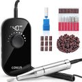COSLUS E51 Professional Electric Nail Drill, 40000 RPM Portable Rechargeable Nail File with Storage Stand for Acrylic Gel Polishing Removing - Easy to Use for Women, Manicure at Home or Salon, Black