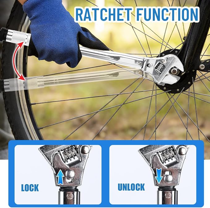 Adjustable Torque Wrench 19 to 110 Nm 43mm Open End Torque Wrench Spanner for HVAC, Car Repair, Bicycle Maintenance (Style 2)