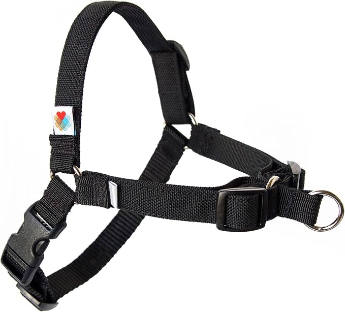 No Pull Dog Harness | Comfortable Dog Training Harnesses | Effective No Pull Harness Design | Ideal Dog Harness for Medium Sized Dog | 4-Point Adjustable (M - 22~28 inch Girth, Black)