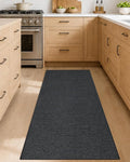 Color&Geometry Kitchen Rugs and Mats Non Slip Washable, Absorbent,Woven Kitchen Runner Rug Easy to Clean Kitchen Floor Mats for in Front of Sink, Laundry Room, Hallway, 24"x72", Dark Grey